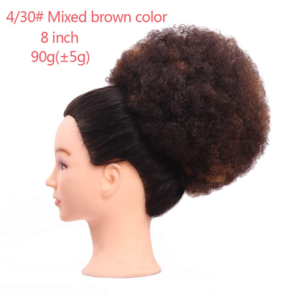 Shinon Afro Kinky Curly Chignons Synthetic Hair Bun Hair Extension