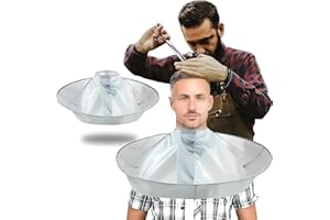 TUEQE Waterproof Haircut Cape Umbrella, Portable Hair Clippings Catcher for Adults Kids, Reusable Hairdressing Cloak with Anti-Static Nylon (Easy Storage, Salon & DIY Home Use)