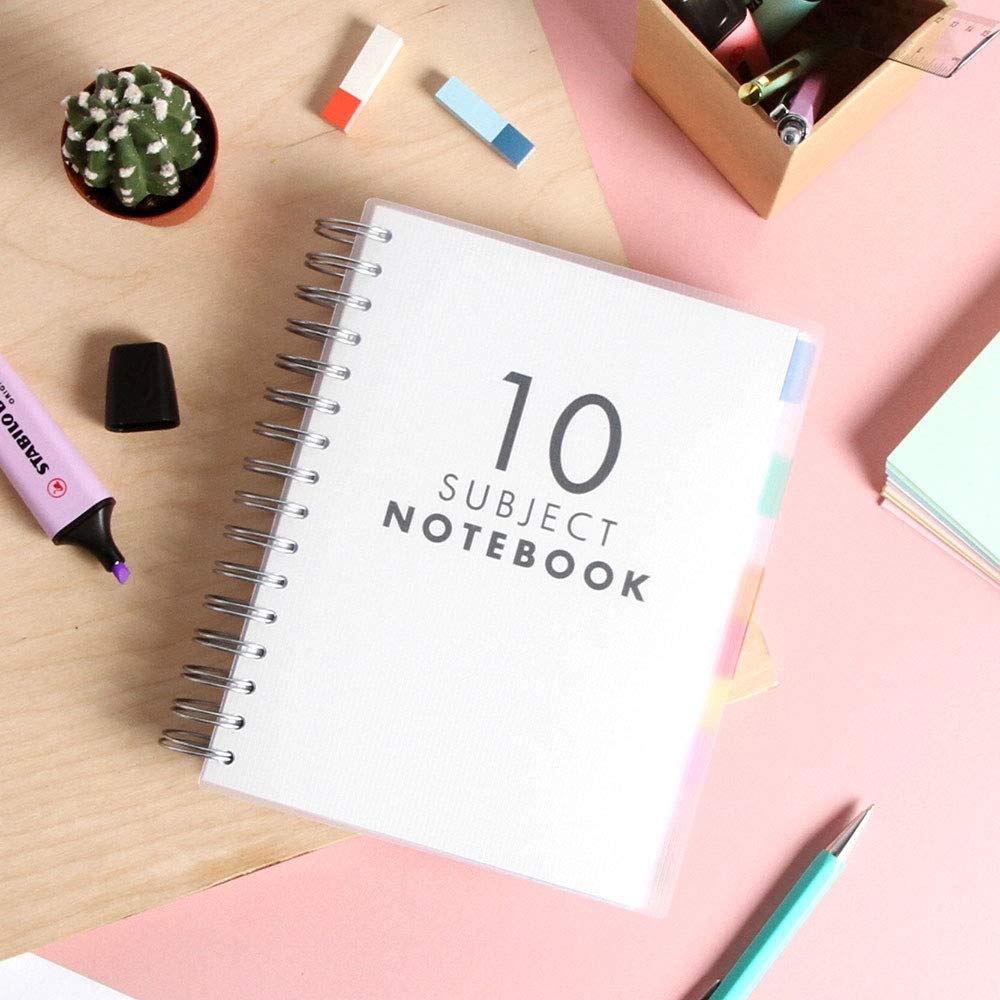 Paperchase A5 Translucent 10 Subject Notebook, Subject Dividers, 200
