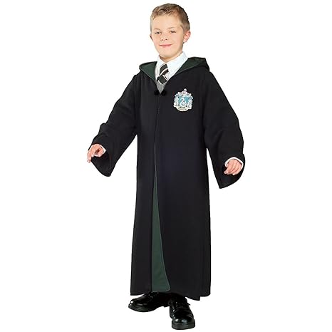 Original Lizenz Harry Potter Kostüm Robe Slytherin deluxe Kind 140cm