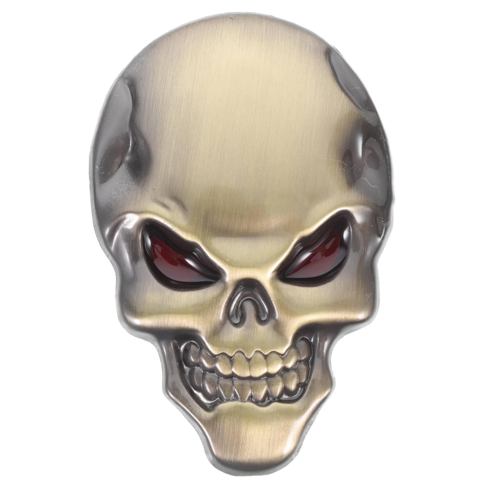 Garneck Metal car stickers car exterior decoration devil skull model alloy stickers Halloween style motorcycle decoration (Cinnamon)