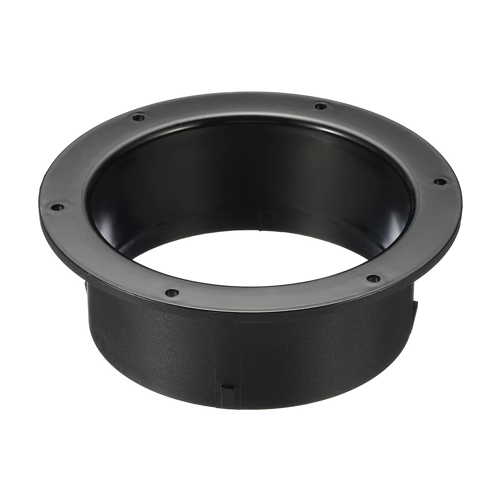 PATIKIL 5" Duct Connector Flange, ABS Ducting Airflow Tube Vent Connector for HVAC Heating Cooling Air Ventilation Systems, Black