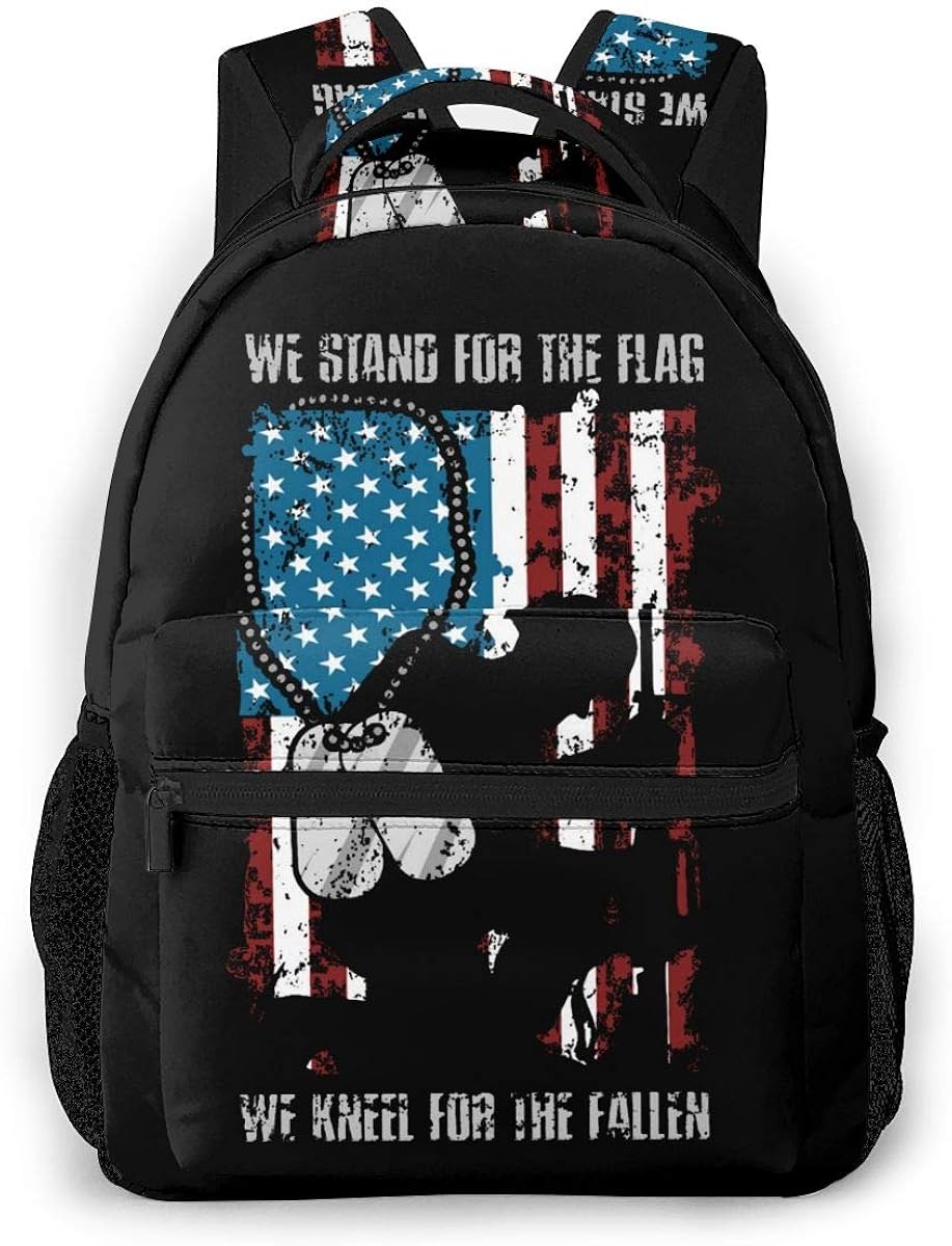 Veterans Day Memorial Usa Flag School Backpack, Water