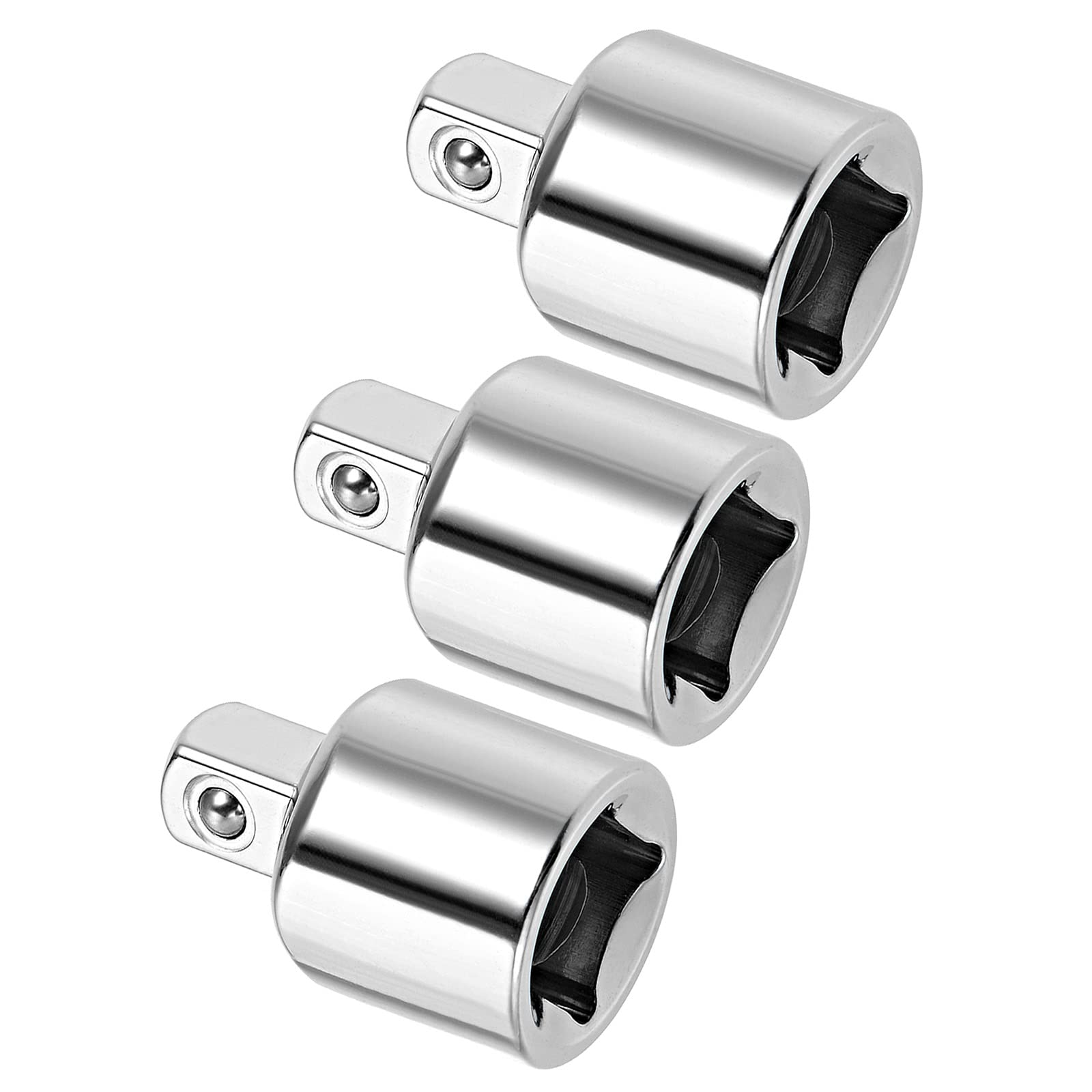 Kozelo 3pcs Socket Reducer - [3/8 Inch Drive (F) x 1/4 Inch (M)] Female to Male Conversion Tool Kit for Driver/Ratchet Wrench Use