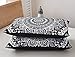 Meeting Story Mandala Bohemian Design 3Pcs Duvet Cover Set (Full, Black)