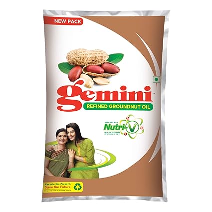 Gemini Refined Groundnut Oil, 1L