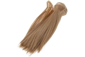 15cm Doll Wig for Dolls Straight Hairpiece Synthetic Handcraft Hair Wefts Wig DIY Accessory for Doll Making Cosplay Wig Beaut