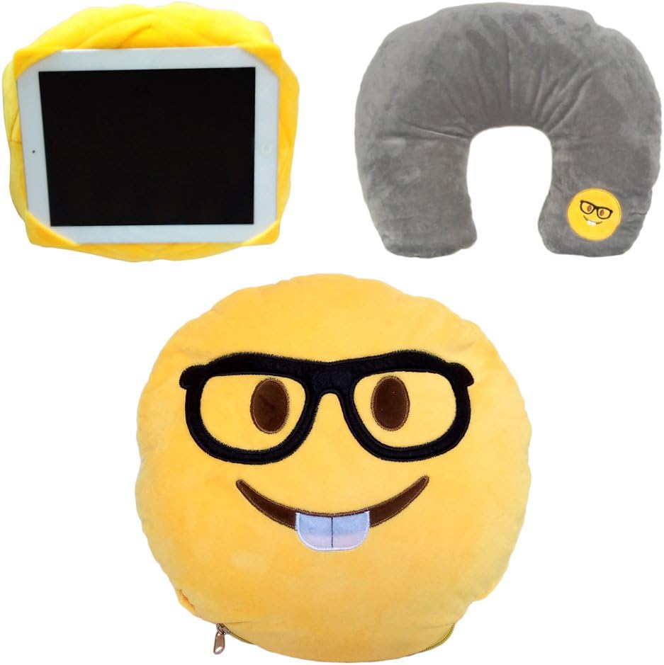 3 in 1 Emoji Pillow (NERD FACE)