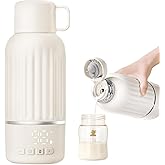 Snow Bear Portable Bottle Warmer for Travel, Fast Heating in 2.5 Mins for Breast Milk and Formula, 10200mAh Battery with LED Display, 17oz Large Capacity, Baby Bottle Warmer with Temperature Control