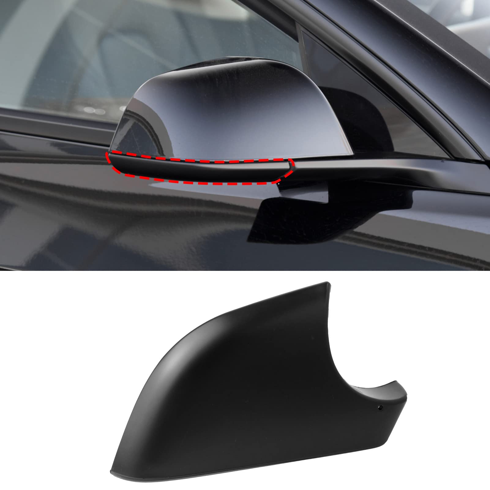 Photo 1 of Jaronx Compatible With Tesla Model 3 Mirror Bottom Cover 2017-2025, Right Passenger Side Rearview Mirror Lower Base Cover Bottom Trim Replacement For Tesla Model 3 Accessories(Right)