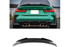 MUCCGQ for BMW 2019-2024 G20 330i G80 M3 PSM HIGHKICK Style Real Carbon Fiber Rear Trunk Spoiler
