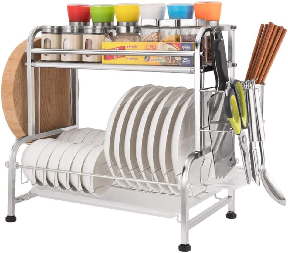 Dish Drying Rack for Kitchen Counter Stainless Steel Dish