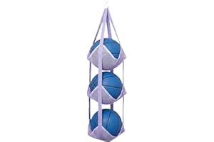 Basketball Storage,3 Tier Over The Door Ball Bag Organizer | Garage Sports Equipment Storage | for Basketball Soccer Volleyba