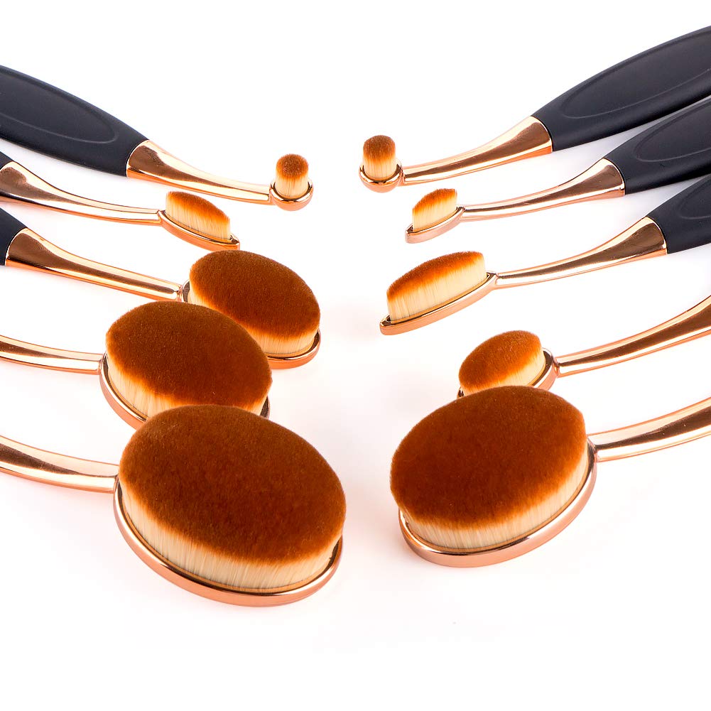 UNIMEIX 10 Pack Blending Brush for Card Making Crafting Ink Blender Brushes Set Tool Paper Background Brush Drawing (Rosegold)
