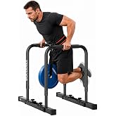 Sportsroyals DP2 Heavy-Duty Dip Station, Adjustable Height &amp; Width, 600 LB | Heavy-Duty Steel Frame with Dual-Sided Shark-Tooth Locking Base, 4 Height and 5 Width Settings for Enhanced Stability