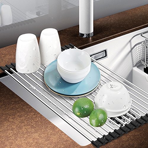 Buy Dish Rack, Aiduy Roll Up Dish Drying Rack Dish Drainer Over the