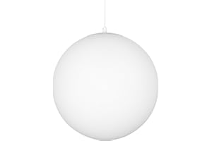 Kira Home Ceres 12" Mid-Century Modern Hanging Orb Pendant Light with Smooth Matte White Frosted Diffuser, White Finish