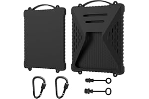 Acover Starlink Mini Protective Cover,Liquid Silicone Case for Starlink Mini Accessories Satellite Dish Waterproof & Anti-Scratch Cover with Handle & Hook Perfect for Outdoor Travel RV/Camping/Black