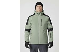 Men's Softshell Jacket Hooded Coat with Zipper Pockets Waterproof Windbreaker Rain Jacket for Hiking Outdoor
