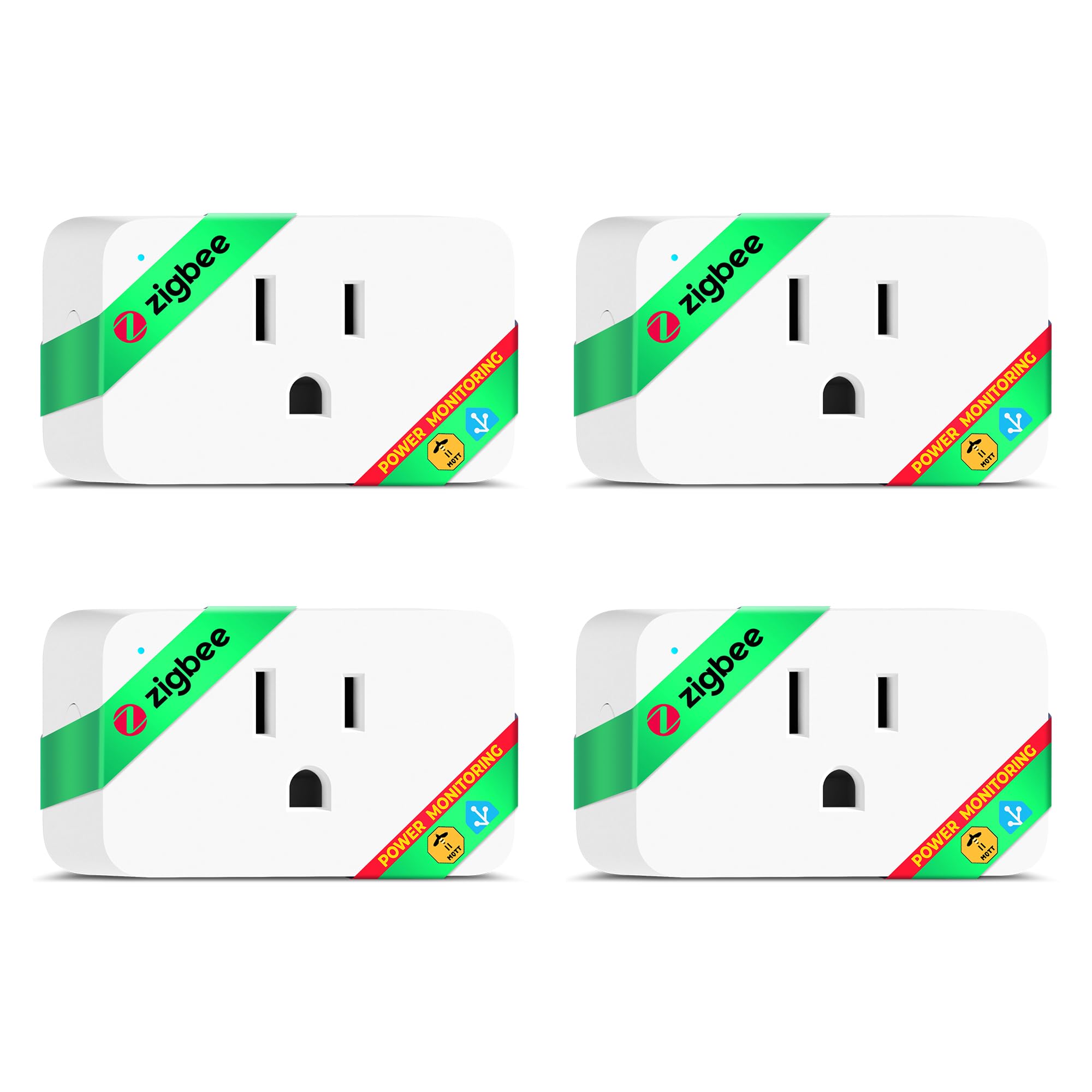 Photo 1 of NOUS ZigBee Smart Plug 15A, Energy Monitoring, Compatible with Alexa, Google Home, Home Assistant, SmartThings, Remote App Control, Timer & Schedule, Compact Design, Smart Outlet, 4 Pack
