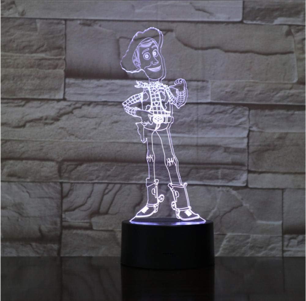 Jkxiansheng Toy Story Woody Sheriff Night Light Led Lámpara Decorativa