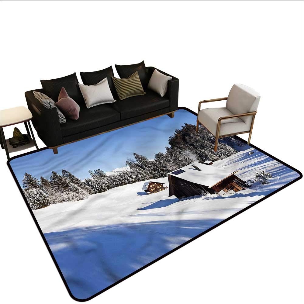 Amazon Com Winter Vintage Entrance Mat 60 X 96 Log Cabins In