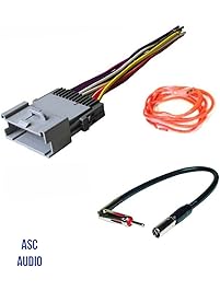 ASC Audio Car Stereo Wire Harness and Antenna Adapter for some Buick Chevrolet GMC Hummer Isuzu Oldsmobile Pontiac- 03-06 Silverado, Tahoe, Suburban, Sierra etc.- Please Read Important Info Below