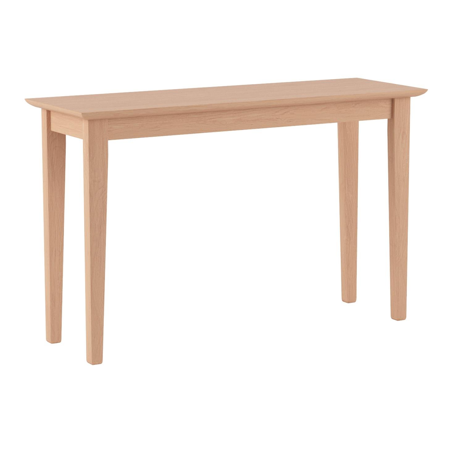 International Concepts Solid Wood Console Table Unfinished Sofa Table