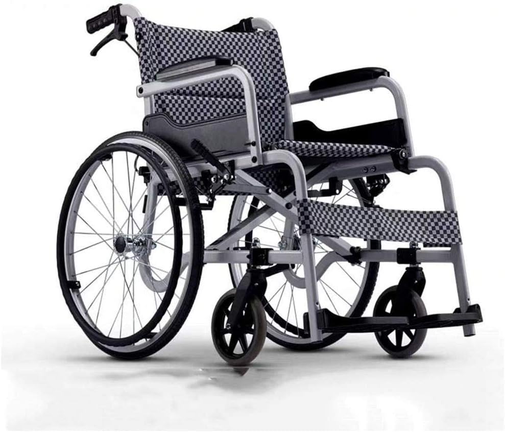 Wheelchair Adult Leisure Lightweight Folding Driving, Portable Aluminum