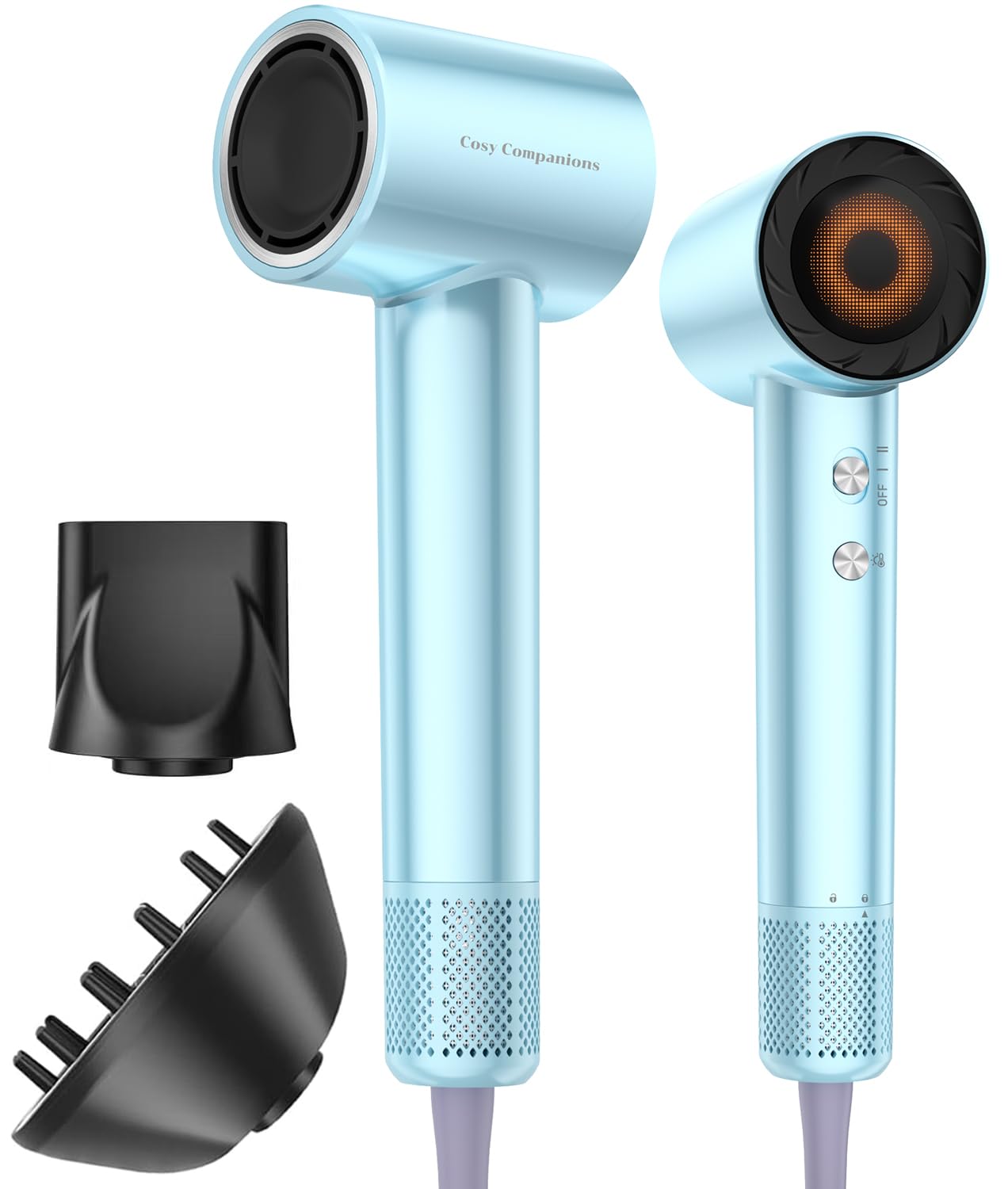 Photo 1 of Hair Dryer, 130000 RPM High Speed Blow Dryer for Fast Drying, 300 Million Negative Ions, Heat-Control & Lightweight, Blue