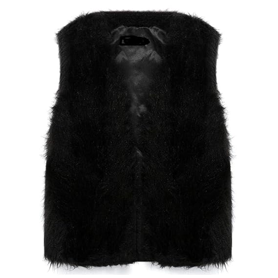 Auroru Damen Kurz Fellweste Herbst und Winter Faux Pelzweste der Frauen Outwea Kunstpelz Ärmellos Pelzweste Faux Fur Chic Kur