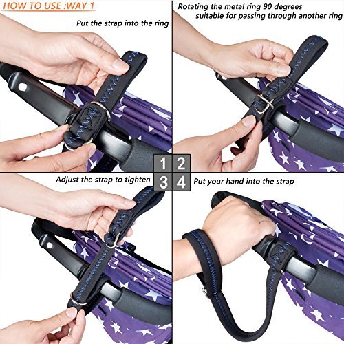 2018 Upgraded Design Baby Stroller Pram Safety Wrist Strap with Stroller Hook (Black with Blue) - Thumbnail 5