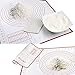 Pastry Mat Pack of 3, Non-slip Reusable Silicone Baking Mats with Measurements and Conversion Charts for Rolling Dough, Cookie Sheet Large 23.62”x 15.75”, Medium 15.75”x 11.81”, Small 10.24” x 11.42”