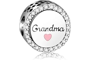 LUXILLA Family Love Mother Daughter Grandma Charm 925 Sterling Silver fits Bracelets Necklace Pendant Bead Charms Jewelry Gift for Women Family Friends