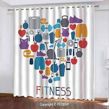 Amazon Com Satin Grommet Window Curtains Drapes Fitness Sports