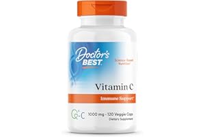 Doctor's Best Vitamin C with Q-C - Vitamin C 1000mg Non-GMO, Vegan, Gluten Free, Soy Free, Sourced from Scotland Veggie Caps, 120 Count