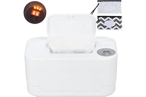 TEDMAX Baby Wipe Warmer,3 Modes of Temperature Heating Control Large Capacity Top Design Heating Wipe Warmer with Baby Wet Wipes Pouch for Newborns,Diaper Wipe Warmer,Baby Shower Gifts (Wipe Warmer)