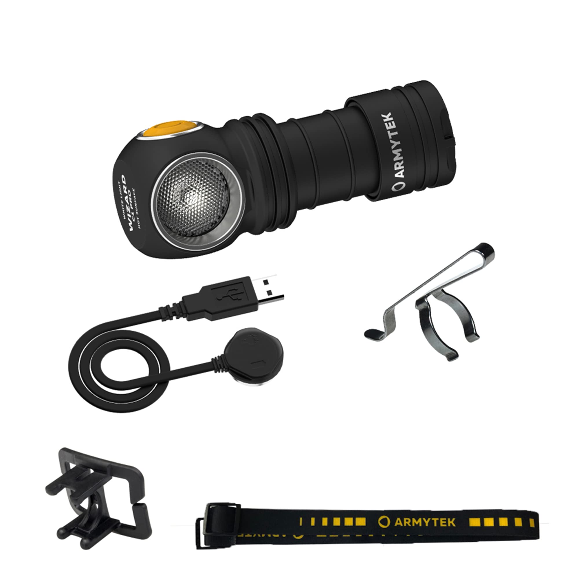 Armytek Wizard C1 Pro Magnet White LED Headlamp with Magnetic Battery Holder 1000 Lumens 1440 Hours 55 g