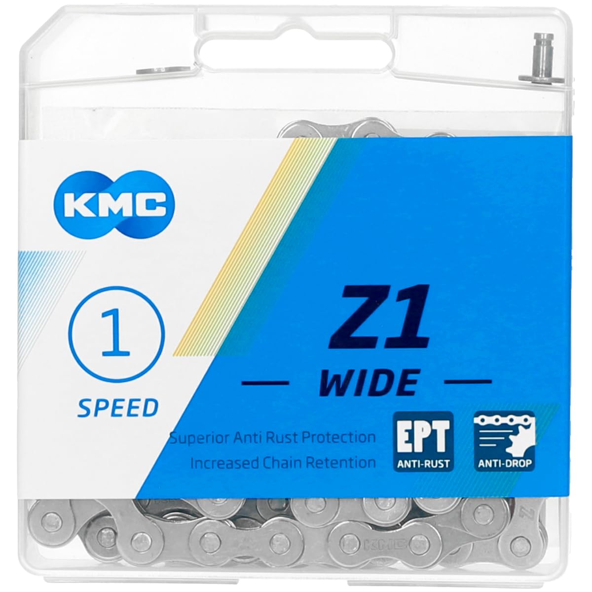 KMC Z1 EPT Single Speed Chain, Dark Grey, Wide (1/8”) | 112 Links