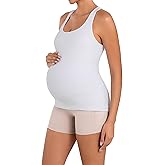 Sunzel Maternity Tank Tops with Built in Bra Sleeveless Pregnancy Racerback Summer Cami Shirts