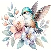 Christmas Hummingbird Flower Floral PVC Vinyl Car Decals Stickers Waterproof Self-Adhesive Decals for Cars, Laptops, Trucks, Motorcycles Wall Window Luggage Scratch Cover Door Decor Sticker