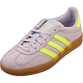 adidas Gazelle Indoor WMNS Shoes, Silver Dawn/Solar Yellow/Gum, Size 5.5