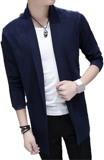 Amazon Mr X Choice メンズ ロング カーディガン コート カジュアル スーツ スタイル スリムデザイン ジャケット カーディガン 通販