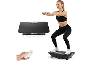Goplus Vibration Plate Exercise Machine, 22‘’x13'' Vibrating Platform w/Gravity Sensor, Remote, Bluetooth, Adjustable Speed, 
