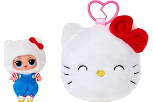 L.O.L. SURPRISE! LOL Surprise Loves Hello Kitty and Friends Reversible Plush - Blind Plush with Matching Tot, Sanrio Characters, On-The-Go Play, 5 Surprises, 6 Adorable Styles!