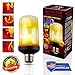 NITOR Lighting LED Flame Effect Light Bulb, Flickering Fire Effect Decorative Lights - Flat Black E26 Base - Vintage Calming Effect Light Atmosphere, Upside Down Function W/Gravity Sensor, (1 Pack)