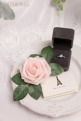 N&T NIETING Real Look 25Pcs Artificial Foam Roses with Stems for DIY Weddings view 6