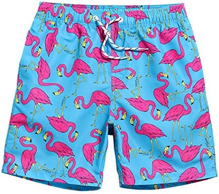 P2U Mens Quick Dry Swim Trunks Shorts Swimwear Bathing Suits QMA245-Flamingo XL