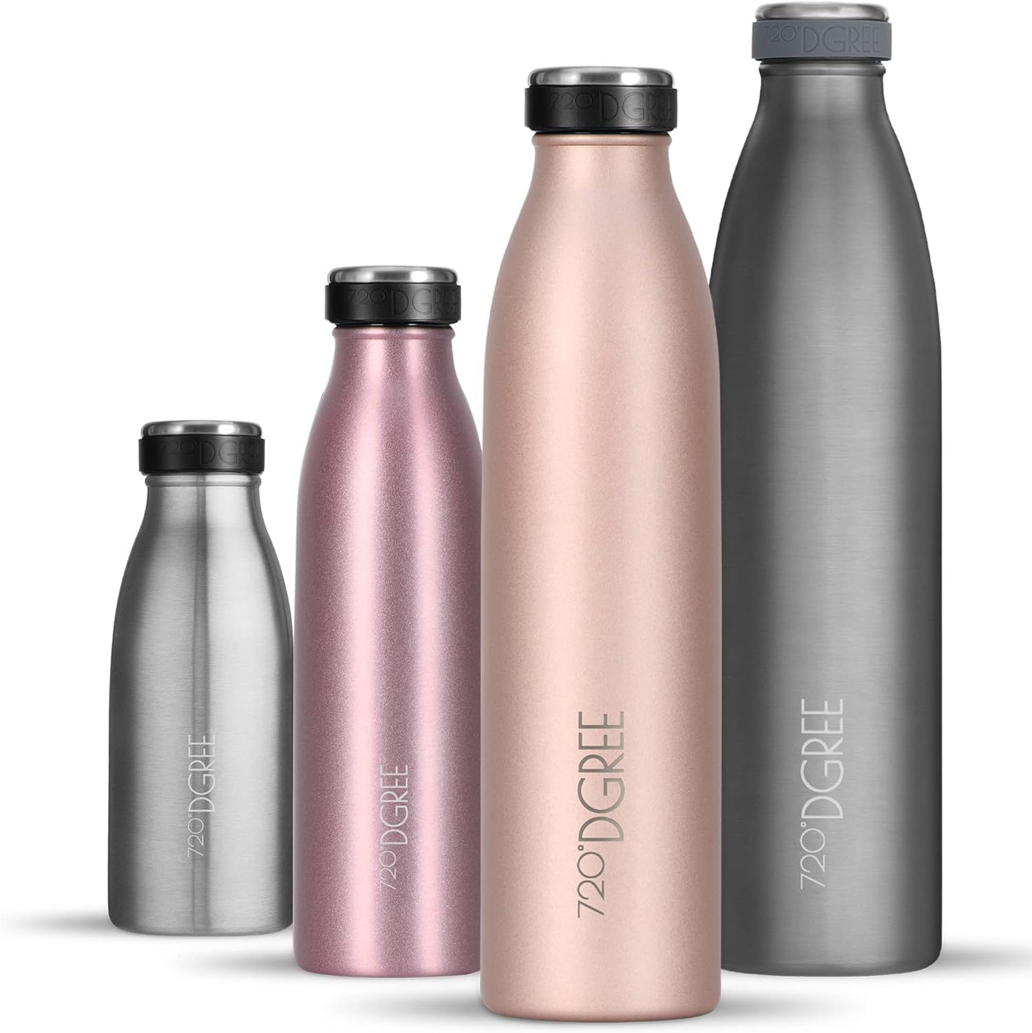 720°DGREE Vaccum Insulated Water Bottle “milkyBottle“ - 750 ml - Insulated, Leakproof, BPA-Free, Thermo Flask - For Sports, Gym, Fitness, School, Kids, Travel, Outdoor, Hot, Cold & Carbonated Drinks