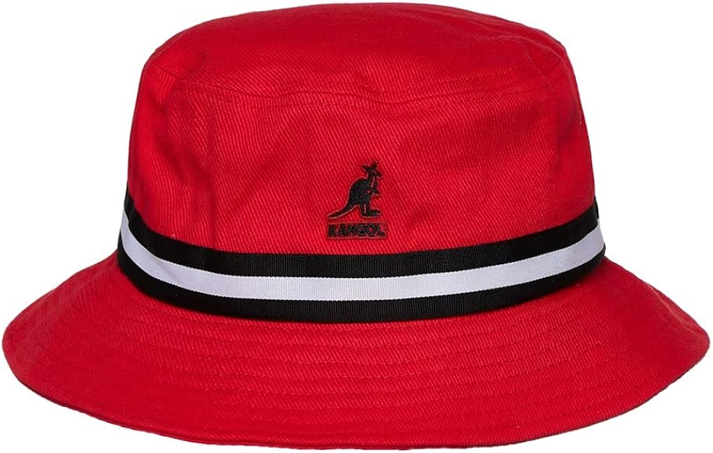 Kangol Men's's Stripe Lahinch Bucket Hat K4012SP Red (Large) Amazon.co